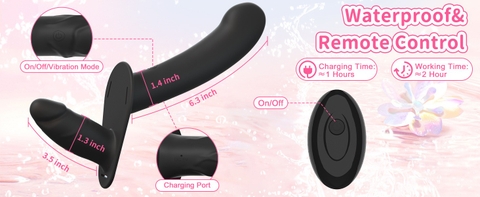 Dildo dây đeo 2 đầu rung điều khiển - DV264