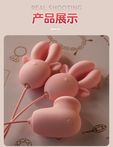 Sextoy Xài Cho Ngực Kẹp Rung 3 Trứng - TR94