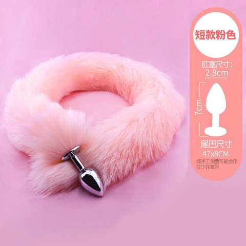 Đuôi Cáo butt Plug Màu Hồng Cute - BD33