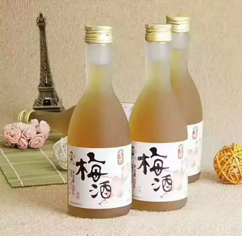 Chai Rượu Thủy Tinh Phủ Mờ 350ml Có Nắp Vặn