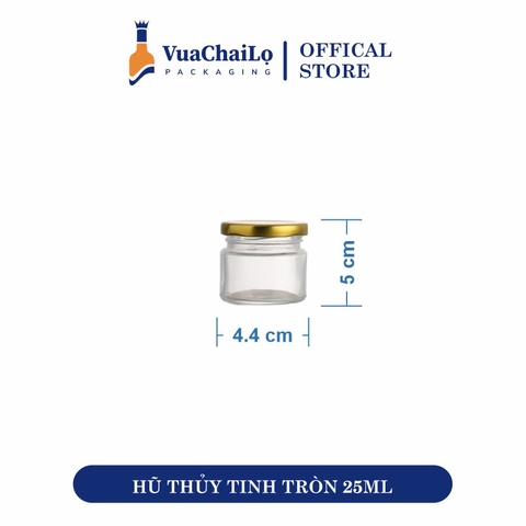 Hũ Thủy Tinh Tròn 25ml