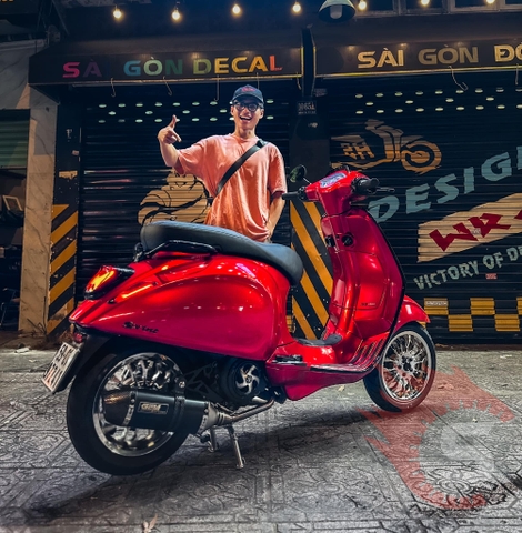 Vespa Sprint đỏ dọn full option tại Gò Vấp.
