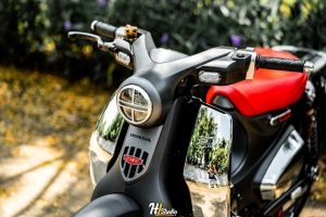 Super Cub Đỏ Đen Độ Phuộc Ohlins, Dàn Chân CNC – Đỉnh Cao Độ Kiểng Tại Sài Gòn Độ Xe Bình Dương