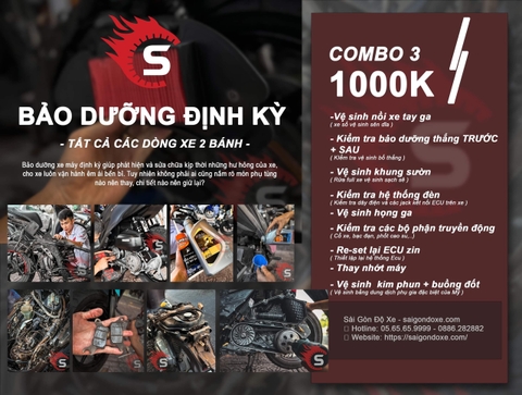 Gói Bảo Dưỡng Trọn Gói Cho Xe Máy Tại Sài Gòn Độ Xe Gò Vấp – Chăm Xe Tận Tâm, Vận Hành Êm Ái