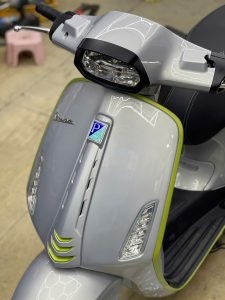 Bảo vệ Vespa Tech 2025 với công nghệ dán PPF TPU cao cấp tại Sài Gòn Độ Xe