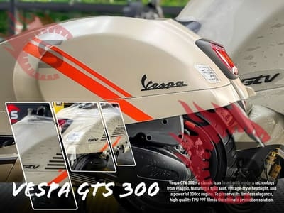 Vespa GTV 300 Dán PPF TPU – Đầu Tư Đúng Cách, Đẹp Trọn Giá Trị Tại Sài Gòn Độ Xe Bình Dương