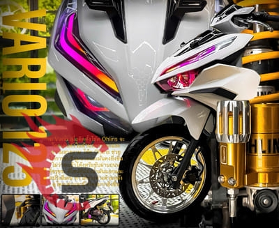 Vario Độ Full Option Tại Sài Gòn Độ Xe Bình Dương: Kết Hợp Đèn LED – Phuộc Ohlins – Mâm CNC – Lốc Nồi Đèn Vô Cực Và 1 Phụ Kiện CNC Đỉnh Cao