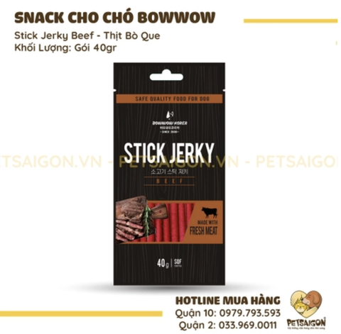 Snack Jerky Thịt Bò Que Cho Chó PETSAIGON