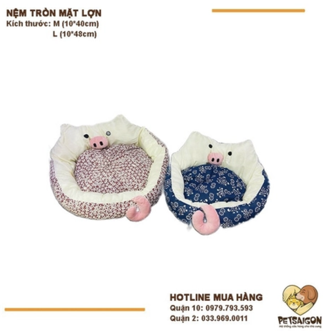Nệm Tròn Mặt Lợn PETSAIGON