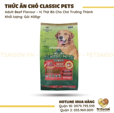 Thức Ăn Classic Adult Cho Chó Trưởng Thành Vị Thịt Bò PETSAIGON