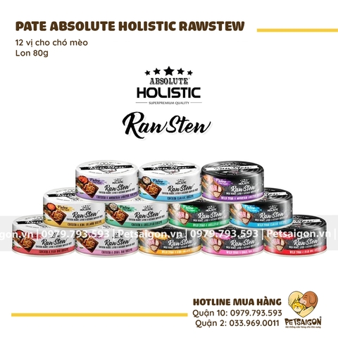 Thức ăn cho chó đóng hộp Pate Absolute Holistic RawStew 