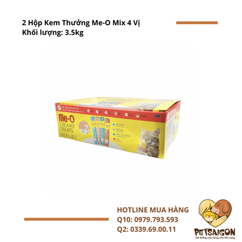 2 Hộp Kem Thưởng Me-O Mix 4 Vị