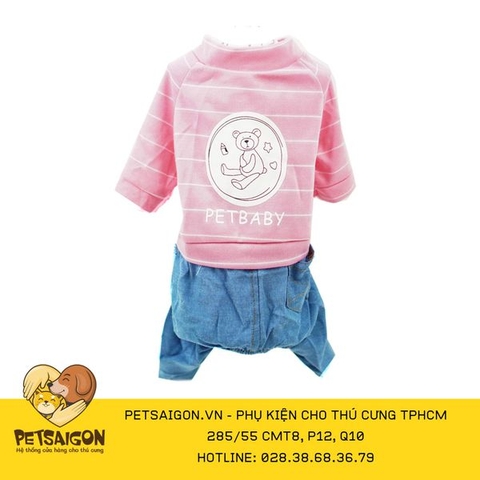 Áo Liền Quần Pet Baby Bình Sữa Và Gấu