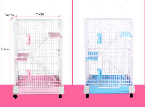 Lồng Cho Mèo Đế Nhựa Có Tầng