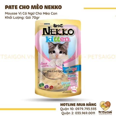 Pate Cho Mèo Nekko Gói 70G