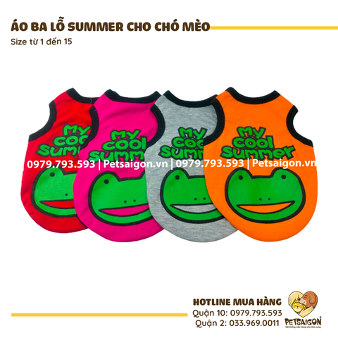 Áo Cho Chó Mèo Áo Ba Lỗ Summer