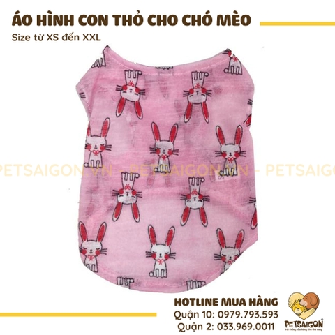 Áo Cho Chó Mèo Hình Con Thỏ