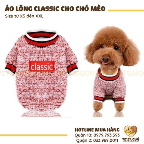 Áo Cho Chó Mèo Classic Vải Lông
