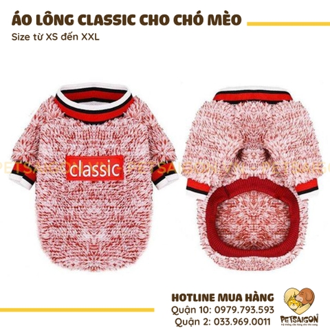 Áo Cho Chó Mèo Classic Vải Lông