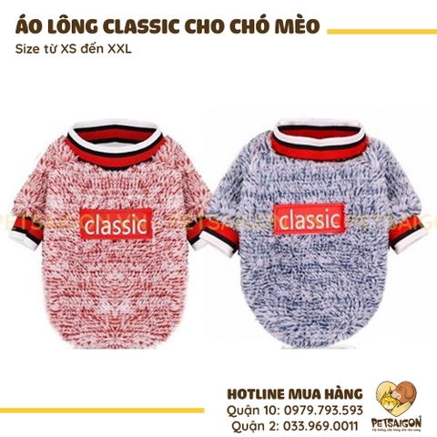 Áo Cho Chó Mèo Classic Vải Lông