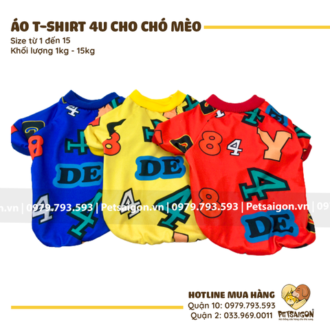 Áo Cho Chó Mèo T-Shirt 4U