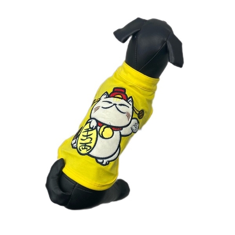 Áo Tết Cho Chó Mèo - Áo Tết Mèo Thần Tài