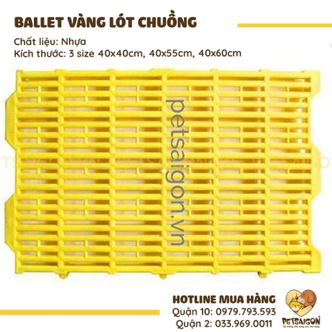 Sàn Nhựa Lót Chuồng Chó Mèo Màu Vàng