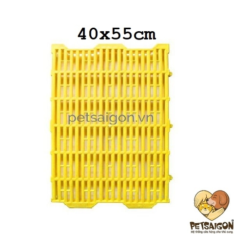 Sàn Nhựa Lót Chuồng Chó Mèo Màu Vàng