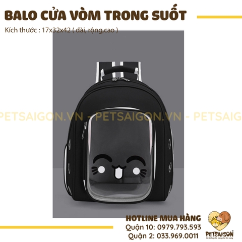 Balo Cho Chó Mèo Cửa Vòm Trong Suốt