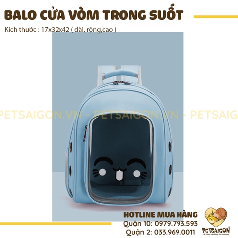 Balo Cho Chó Mèo Cửa Vòm Trong Suốt