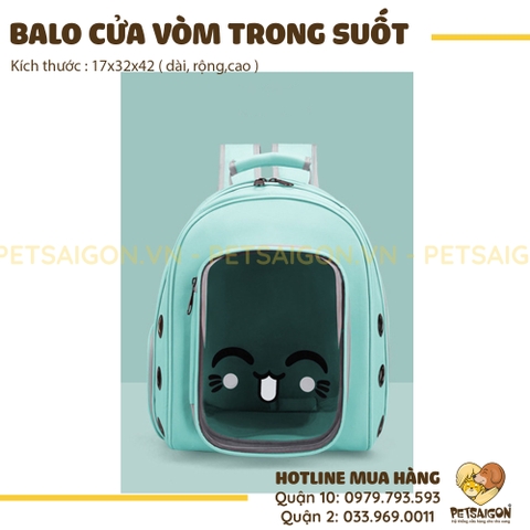 Balo Cho Chó Mèo Cửa Vòm Trong Suốt