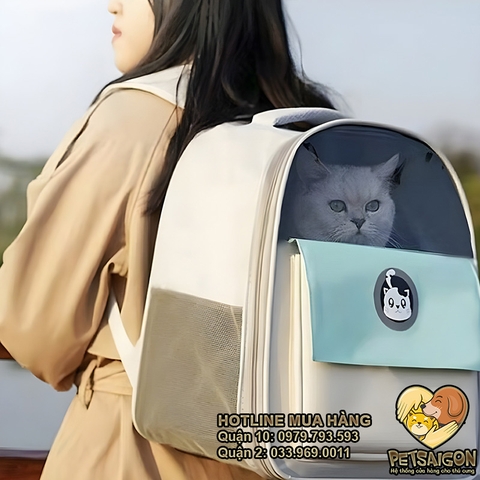 Balo Cho Chó Mèo Lưới Vuông