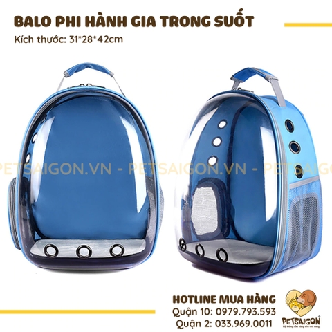Balo Cho Chó Mèo Phi Hành Gia Trong Suốt