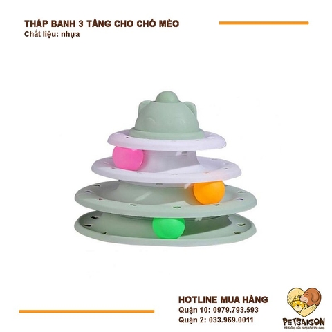 Đồ Chơi Cho Mèo Tháp Banh 3 Tầng