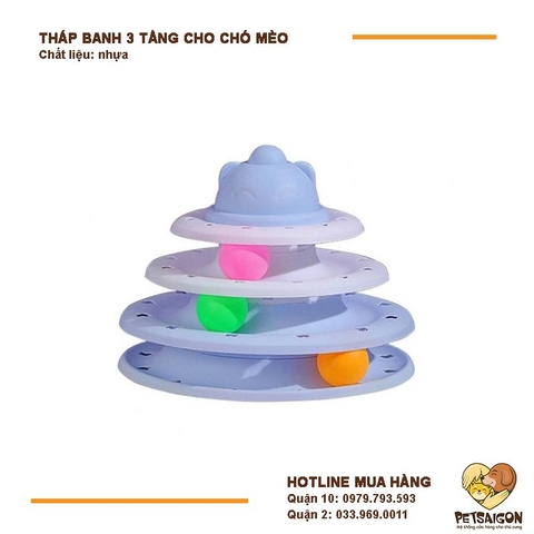 Đồ Chơi Cho Mèo Tháp Banh 3 Tầng