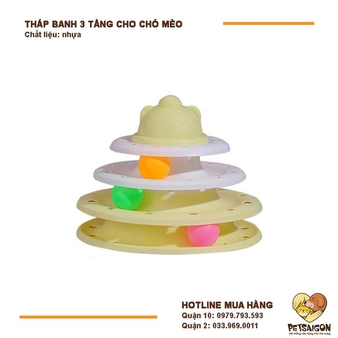 Đồ Chơi Cho Mèo Tháp Banh 3 Tầng