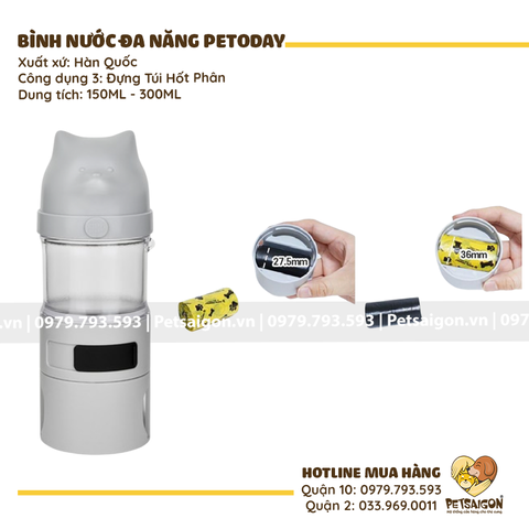Bình Nước Cho Chó Mèo Đa Năng Petoday