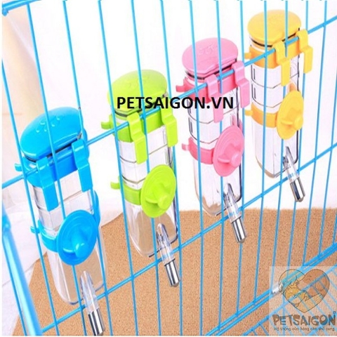 Bình Nước Cho Chó Mèo Bằng Nhựa Gắn Chuồng 330ml