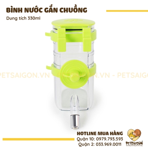 Bình Nước Cho Chó Mèo Bằng Nhựa Gắn Chuồng 330ml