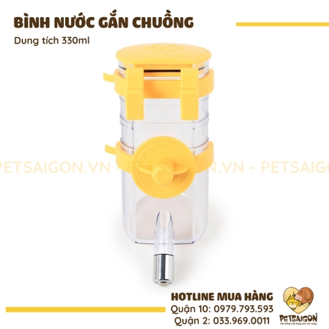 Bình Nước Cho Chó Mèo Bằng Nhựa Gắn Chuồng 330ml