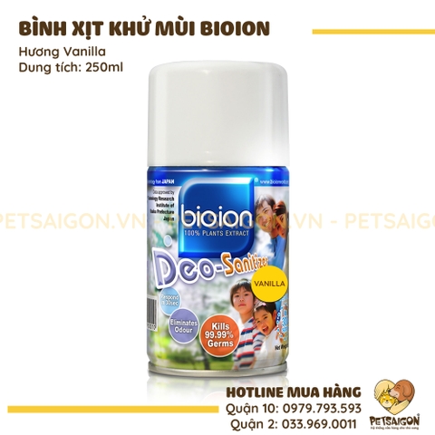 Bình Xịt Khử Mùi Chó Mèo Bioion 250ml
