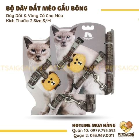 Bộ Dây Dắt Cho Chó Mèo Gấu Bông