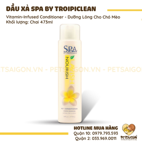 Dầu Xả Cho Chó Mèo Spa Tropiclean Hương Vani - 473ml