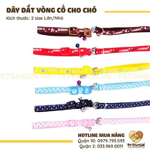 Dây Dắt Cho Chó Mèo Nhỏ Kèm Vòng Cổ