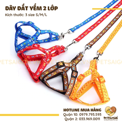 Dây Dắt Yếm Cho Chó Mèo 2 Lớp