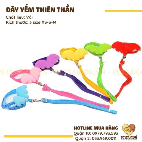 Dây Yếm Dắt Cho Chó Mèo Cánh Thiên Thần