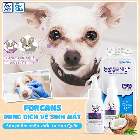Dung Dịch Làm Sạch Mắt Cho Chó Mèo Forcans 100ml