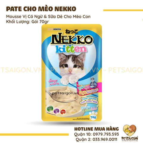 Pate Cho Mèo Nekko Gói 70G