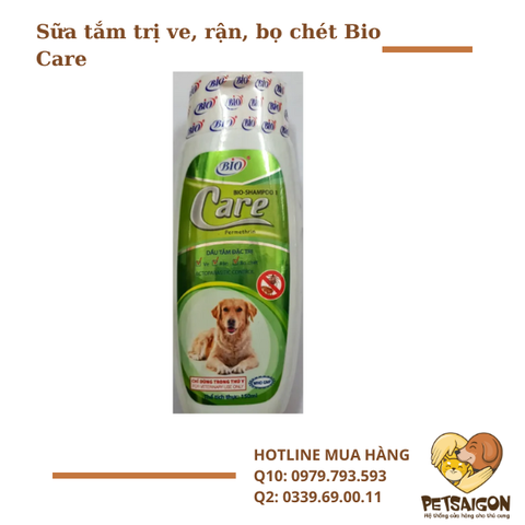 Sữa Tắm Trị Ve, Rận, Bọ Chét Bio Care