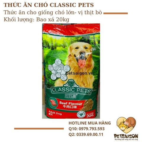 Thức Ăn Cho Chó Trưởng Thành Classic Adult Vị Bò